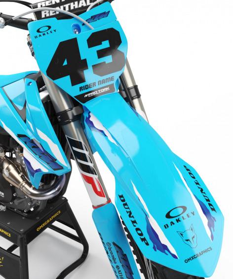 Ktm Graphics Kit Legacy Sky Blue Omxgraphics Free Customisation