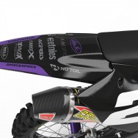 Kawasaki Mx Graphics Kit Corsa Purple Tail