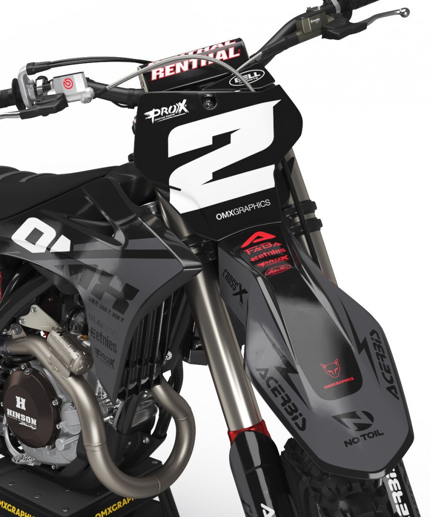 GasGas Motocross Graphics Kit Mx Corsa Dark Front