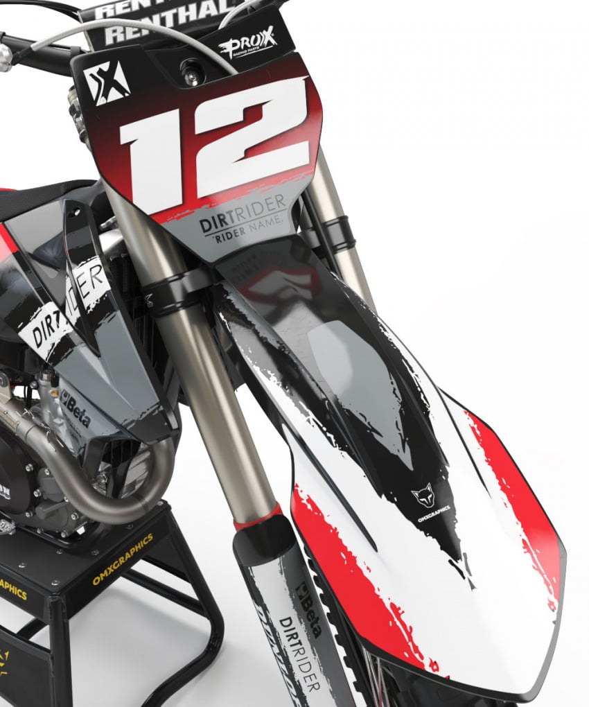 Red Customizable Graphics set for KTM - Front