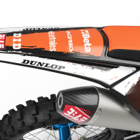 KTM Dirt Bike Graphics Kit Torn Teal Orange Tail