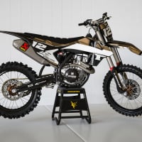 KTM Dirt bike with Sand colored camo graphics - Promo