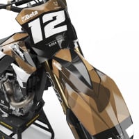 Kawasaki Motocross Graphics Kit Shades Sand Front