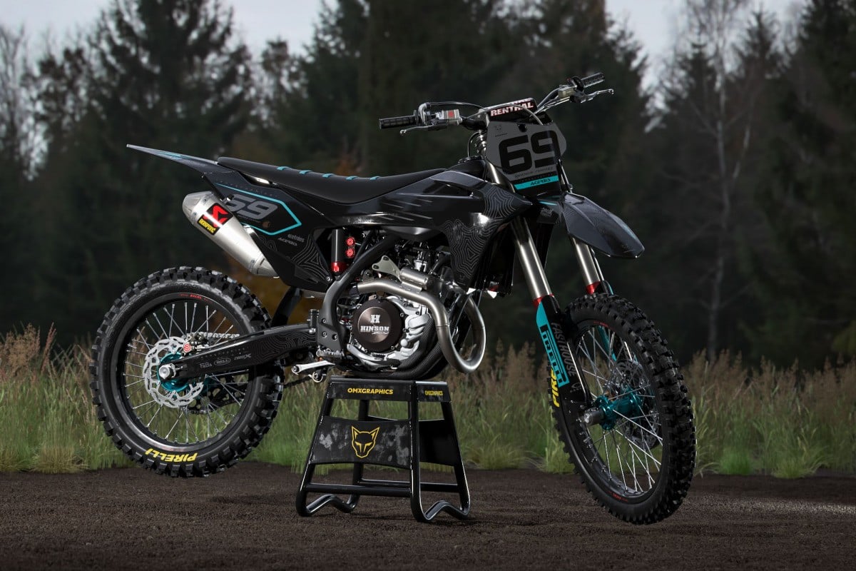 Dope Graphics For GasGas EX 250 'AVENGER' Cyan Promo