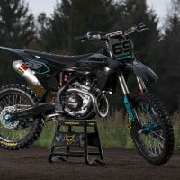 Dope Graphics For GasGas EX 250 'AVENGER' Cyan Promo