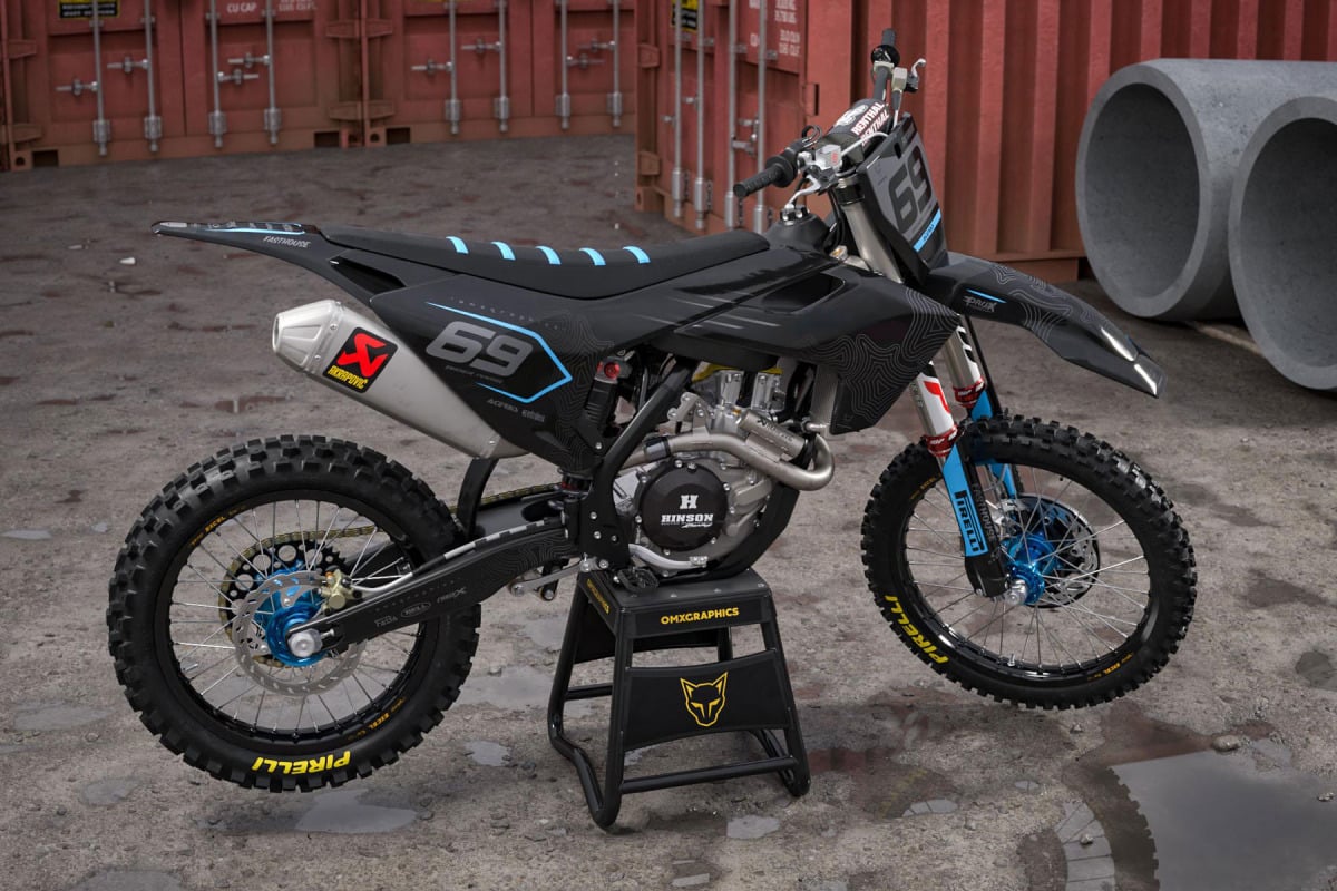 Husqvarna Mx Graphics Kit Avenger Teal Promo