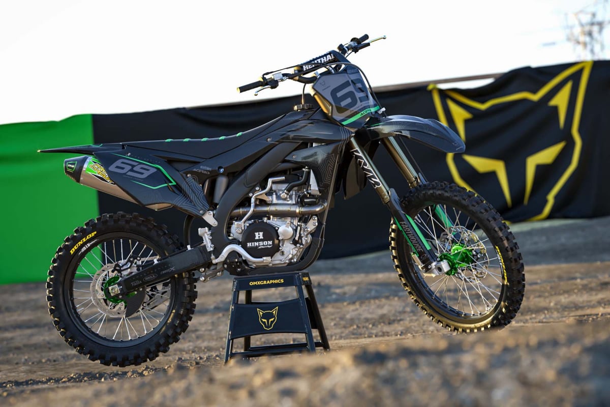 Kawasaki Mx Graphics Kit Avenger Promo