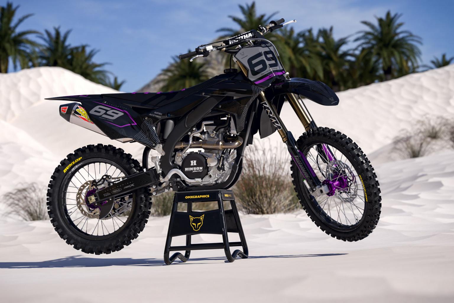 Kawasaki AVENGER Graphics Kit Purple OMXGraphics