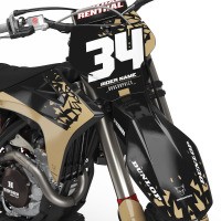 Top-notch Graphics Kit For GasGas MCE 3 'SMASH' Sand Front
