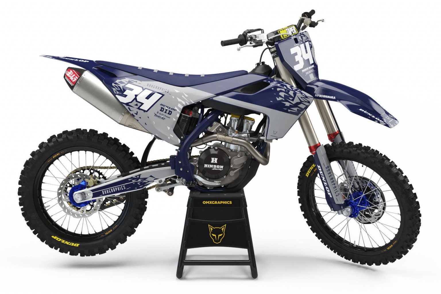 Husqvarna Mx Graphics 'SMASH' Blue & Grey – OMXGraphics