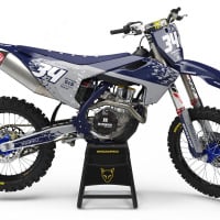 Husqvarna Mx Graphics Kit Smash Blue Grey