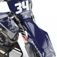 Husqvarna Mx Graphics Kit Smash Blue Grey Front