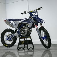 Husqvarna Mx Graphics Kit Smash Blue Grey Promo