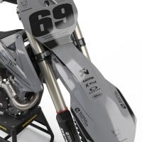 KTM Mx Graphics Kit COMET Grey Front