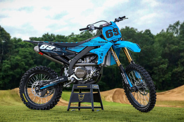 Yamaha Mx Graphics Kit COMET Blue Promo