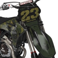 Best Quality Graphics For GasGas MC350F 'ARMY' Camo Front
