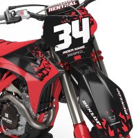 GasGas Motocross Graphics Kit Smash Black Red Front