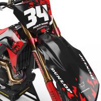 Honda Motocross Graphics Kit Smash Black Red Front