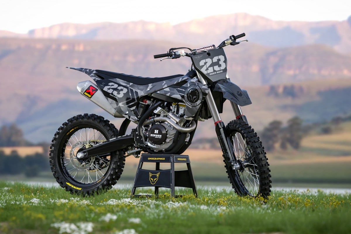 Husqvarna Motocross Graphics Kit Army Grey Promo