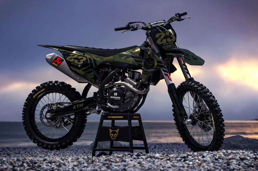 KTM Motocross Graphics Kit ARMY Camo Promo