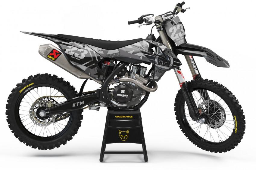 KTM Motocross Graphics Kit Army Grey