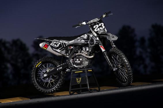 KTM Motocross Graphics Kit Army Grey Promo