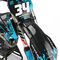 KTM Motocross Graphics Kit Smash Light Blue Front