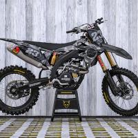 Suzuki Motocross Graphics Kit Army Grey Promo