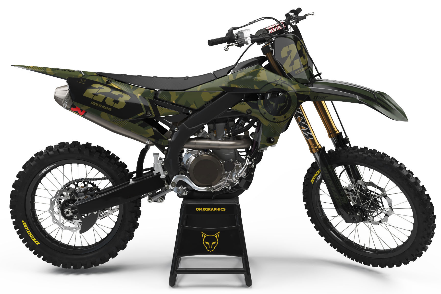 Yamaha Motocross Graphics Kit Army Camo Omxgraphics All Models
