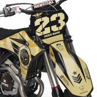 GasGas Mx Graphics Kit Army Sand Front