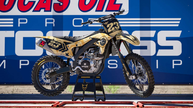 Kawasaki Mx Graphics Kit Army Sand Promo