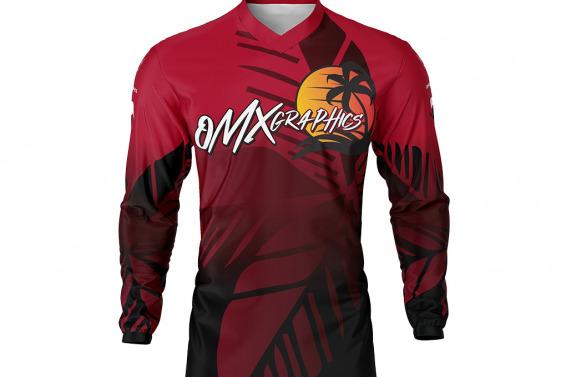 Mx Jersey Tropical Red Front