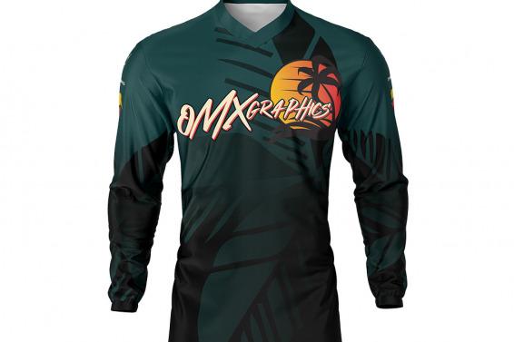 Mx Jersey ropical Dark Green Front