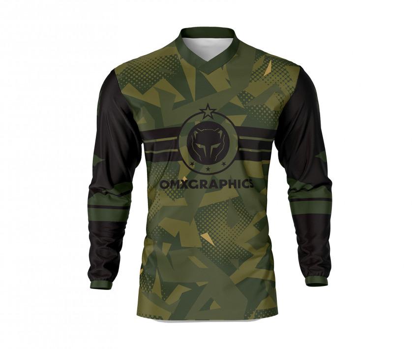 Army Green Mx Jresey Front