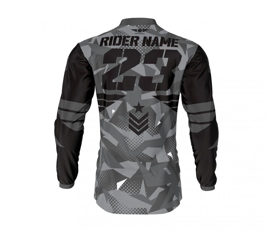 Army Grey Mx Jresey Back