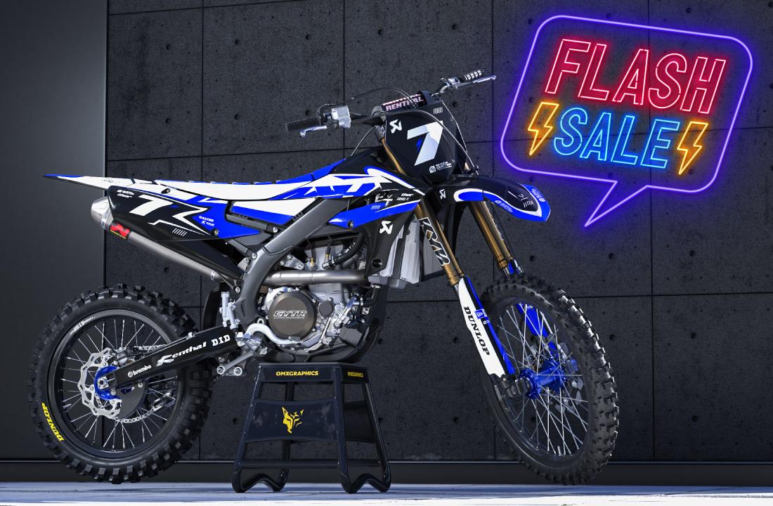 Splash Stripe Custom Motorcycle Graphics Decal Kit Design 10 