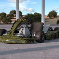 Go Kart Graphics Kit Army Green Promo