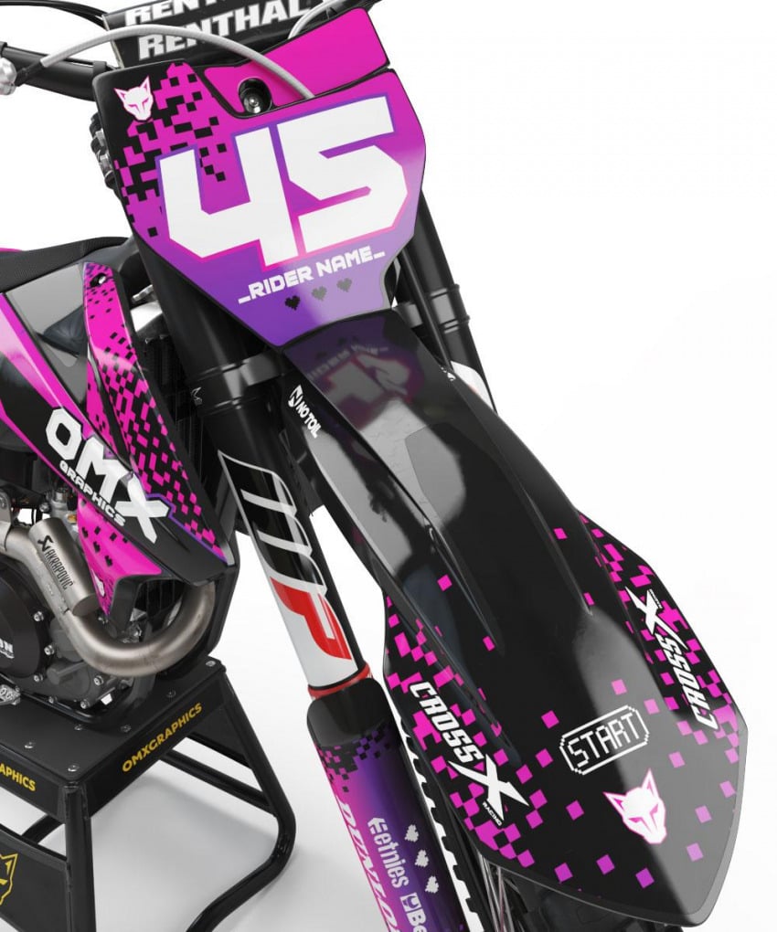 Graphics For KTM Pixel Pink Front