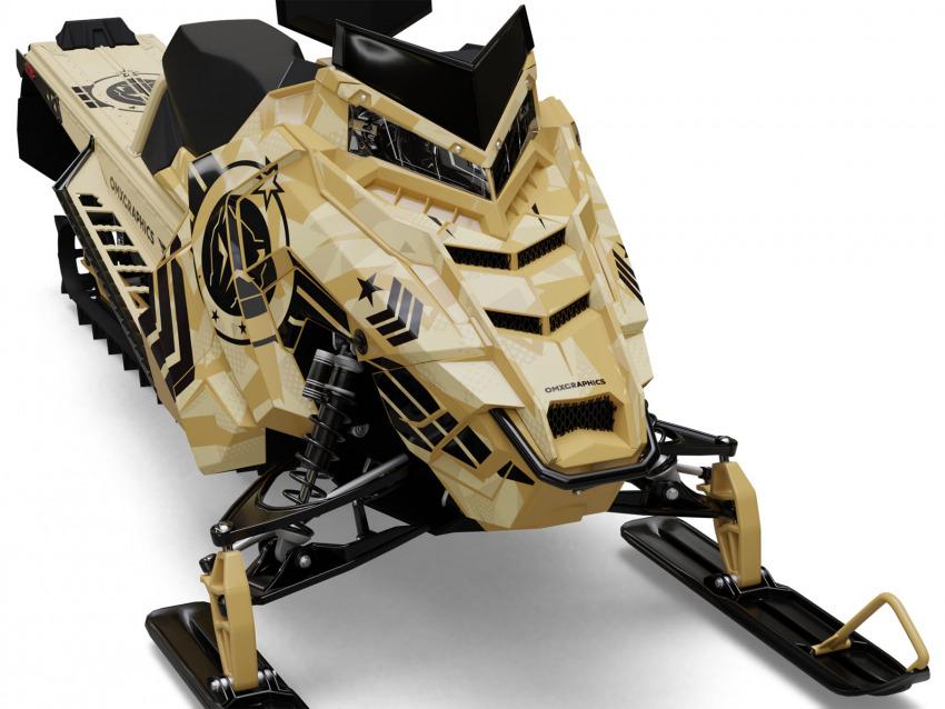 Sled Graphics Kit Army Sand Front
