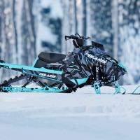 Snowmobile Graphics Kit Bengal Dark Teal Promo