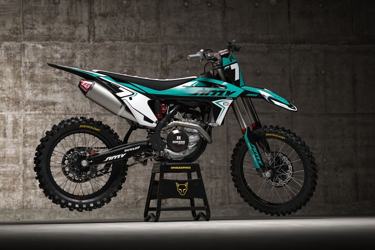 Superb Stickers Kit For GasGas EC 200 'Katana' Teal Promo