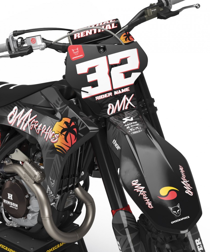 Mx Graphics For GasGas Tropical Vibes Grey Front