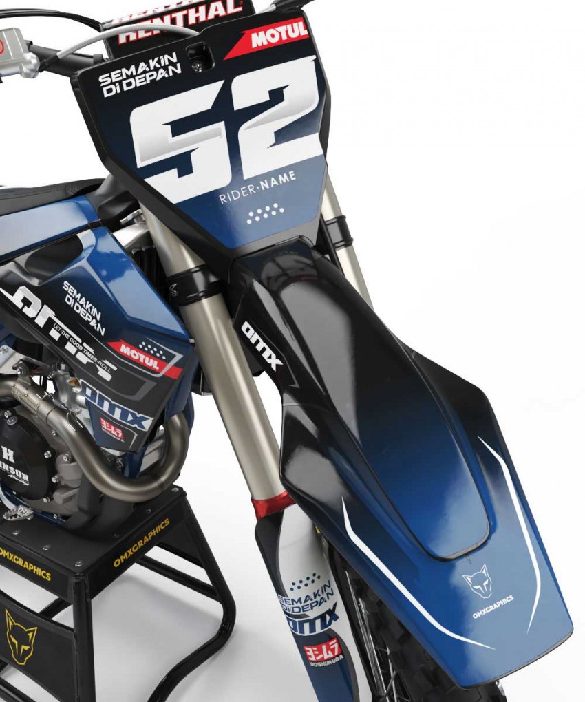 Graphics For Husqvarna Ominous Blue Front