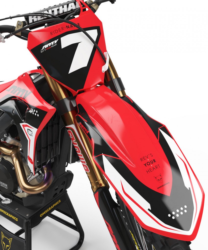 Graphics Kit For Honda Katana Red Front