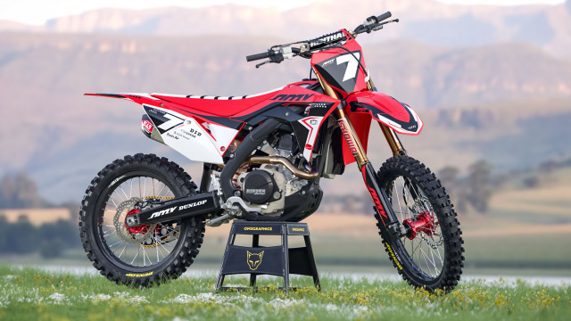 Dirt Bike Graphics Kit For Honda - Katana Red - Promo