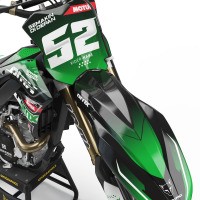 Graphics Kit For Kawasaki Ominous Green Front