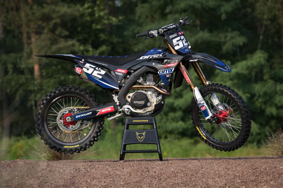 Mx Graphics For Honda Ominous Blue Promo