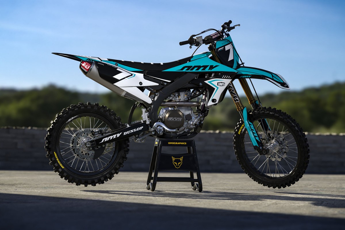 Mx Graphics Kit For Yamaha Katana Blue Promo