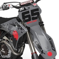 Dope Stickers Kit For GasGas XC 300 'Japan' Grey Front