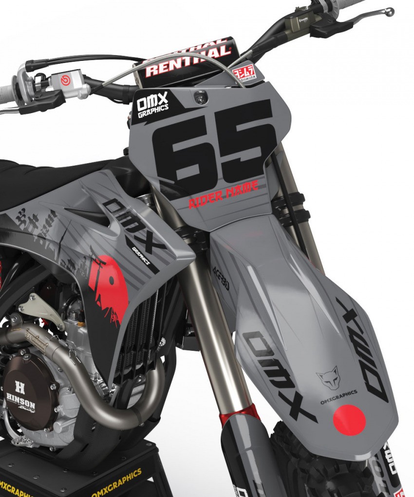 Motocross Graphics For GasGas Japan Grey Front